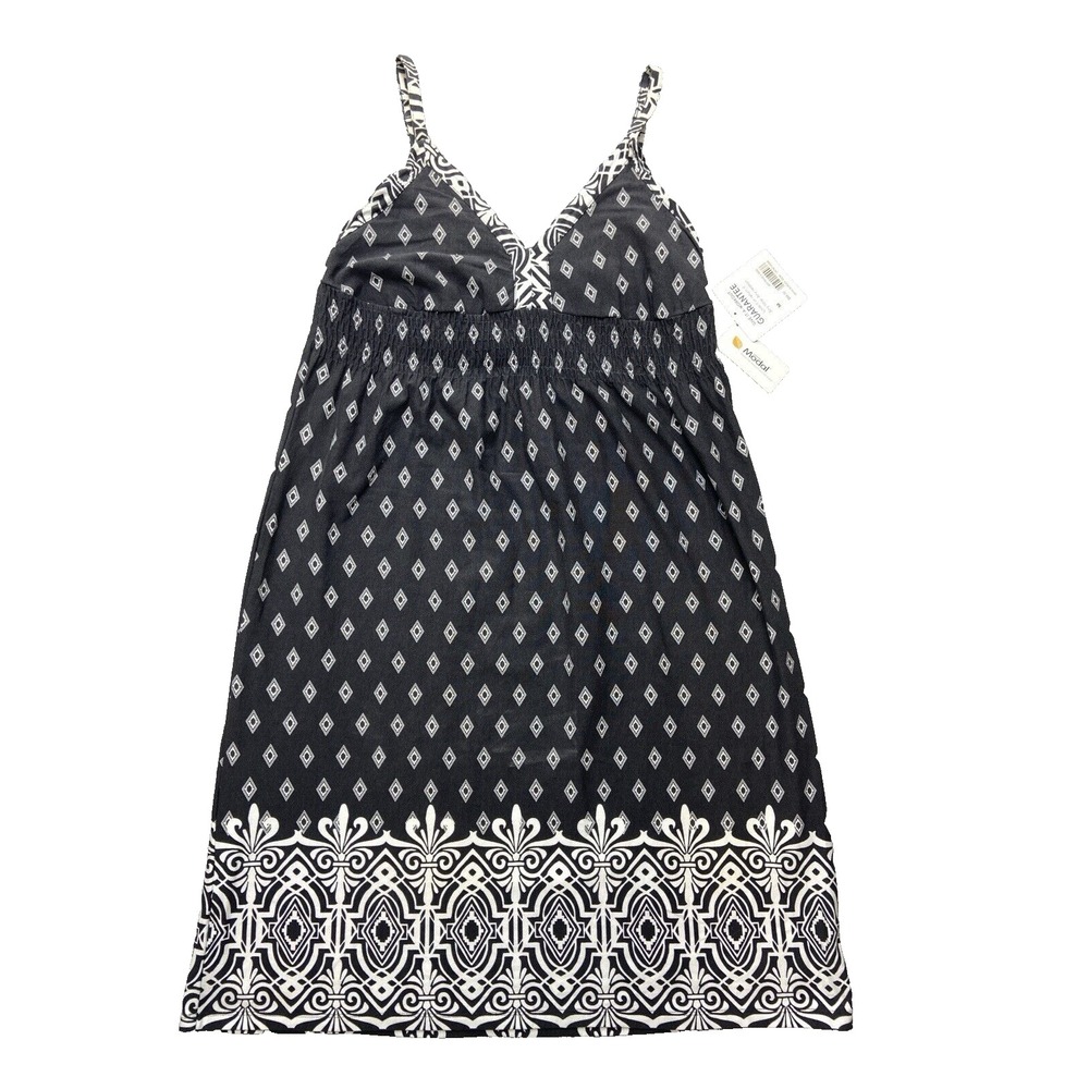 Athleta Dress Womens Medium Gray Bahia Border Summer‎ Beach Comfortable Stretch